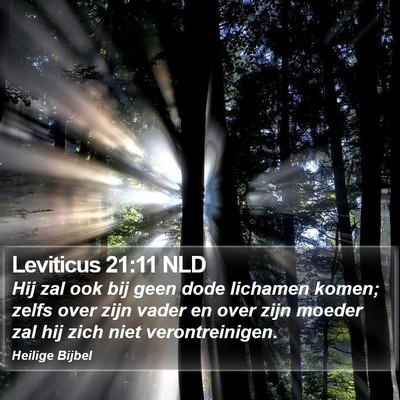 Leviticus 21:11 NLD Bible Verse Image