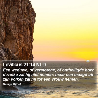 Leviticus 21:14 NLD Bible Verse Image