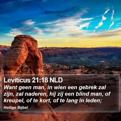 Leviticus 21:18 NLD Bible Verse Image