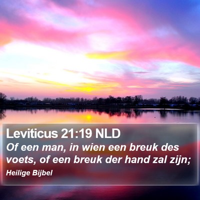 Leviticus 21:19 NLD Bible Verse Image