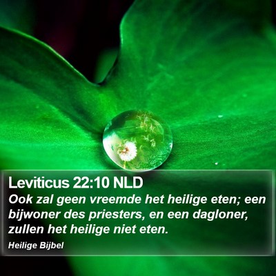 Leviticus 22:10 NLD Bible Verse Image