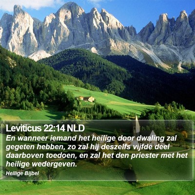 Leviticus 22:14 NLD Bible Verse Image