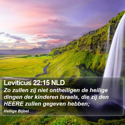 Leviticus 22:15 NLD Bible Verse Image