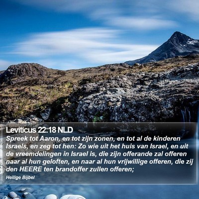 Leviticus 22:18 NLD Bible Verse Image