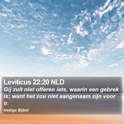 Leviticus 22:20 NLD Bible Verse Image