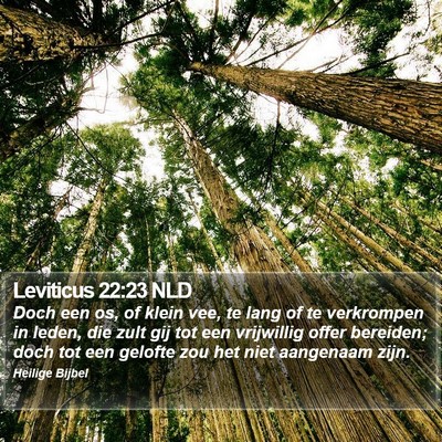 Leviticus 22:23 NLD Bible Verse Image