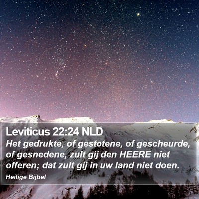 Leviticus 22:24 NLD Bible Verse Image