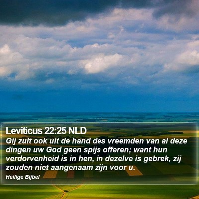 Leviticus 22:25 NLD Bible Verse Image