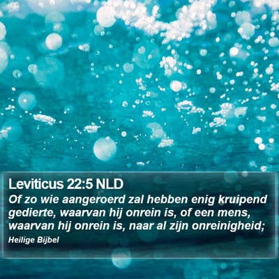 Leviticus 22:5 NLD Bible Verse Image