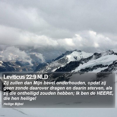 Leviticus 22:9 NLD Bible Verse Image