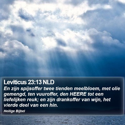 Leviticus 23:13 NLD Bible Verse Image