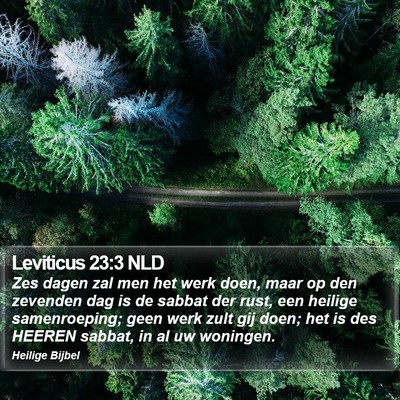 Leviticus 23:3 NLD Bible Verse Image