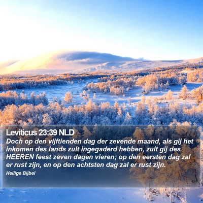 Leviticus 23:39 NLD Bible Verse Image
