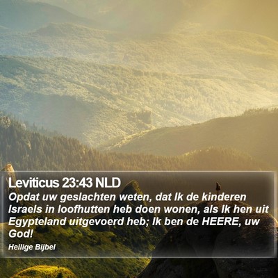Leviticus 23:43 NLD Bible Verse Image