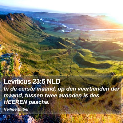 Leviticus 23:5 NLD Bible Verse Image