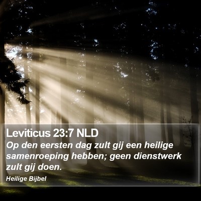 Leviticus 23:7 NLD Bible Verse Image