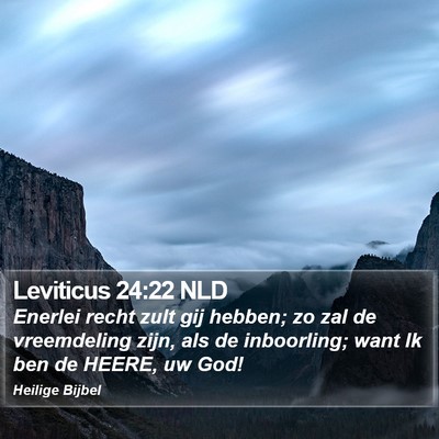 Leviticus 24:22 NLD Bible Verse Image