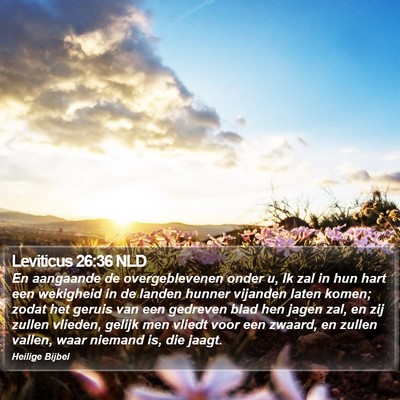 Leviticus 26:36 NLD Bible Verse Image