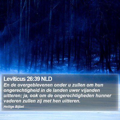 Leviticus 26:39 NLD Bible Verse Image