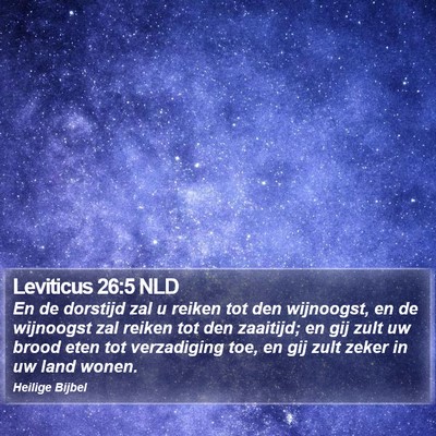 Leviticus 26:5 NLD Bible Verse Image