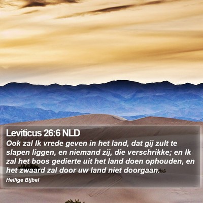 Leviticus 26:6 NLD Bible Verse Image