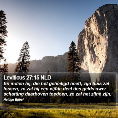 Leviticus 27:15 NLD Bible Verse Image