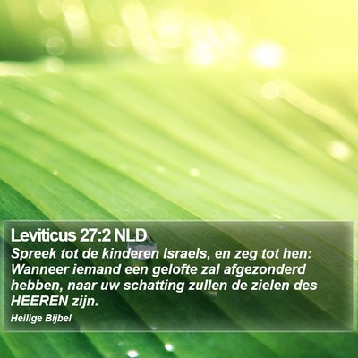 Leviticus 27:2 NLD Bible Verse Image
