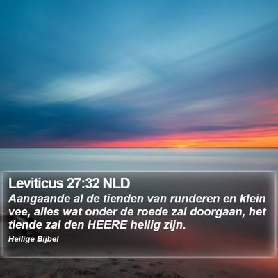 Leviticus 27:32 NLD Bible Verse Image