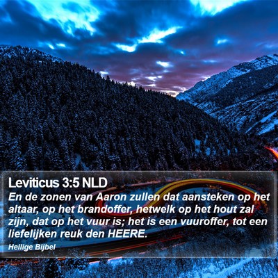 Leviticus 3:5 NLD Bible Verse Image