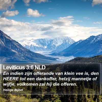 Leviticus 3:6 NLD Bible Verse Image