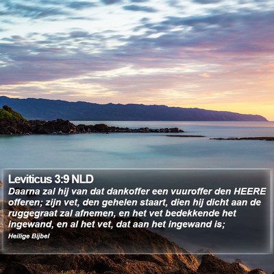 Leviticus 3:9 NLD Bible Verse Image