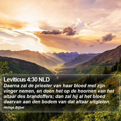 Leviticus 4:30 NLD Bible Verse Image