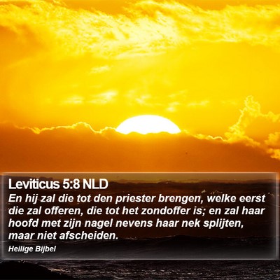 Leviticus 5:8 NLD Bible Verse Image