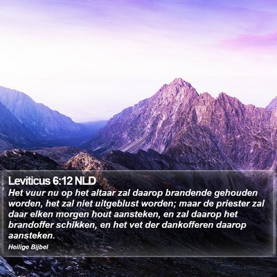 Leviticus 6:12 NLD Bible Verse Image