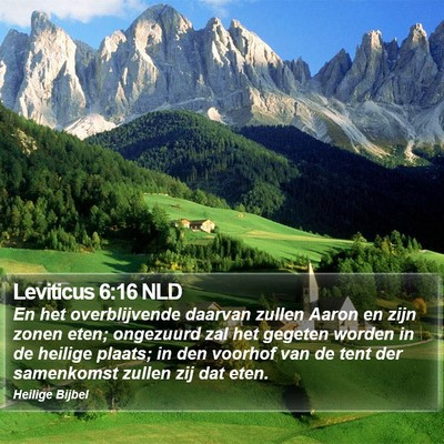Leviticus 6:16 NLD Bible Verse Image