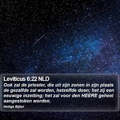 Leviticus 6:22 NLD Bible Verse Image