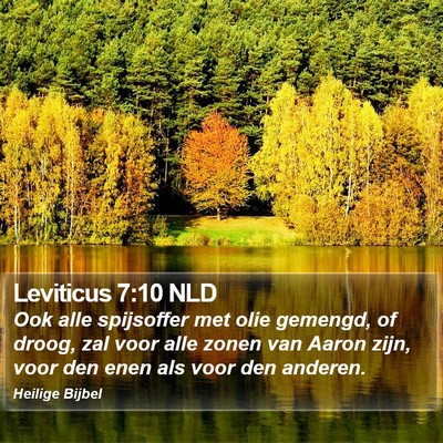 Leviticus 7:10 NLD Bible Verse Image