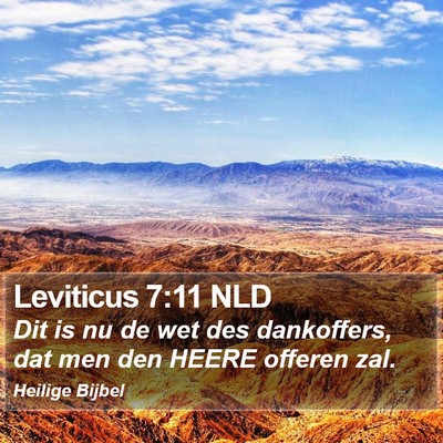 Leviticus 7:11 NLD Bible Verse Image