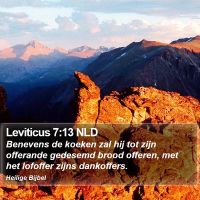 Leviticus 7:13 NLD Bible Verse Image