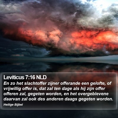 Leviticus 7:16 NLD Bible Verse Image