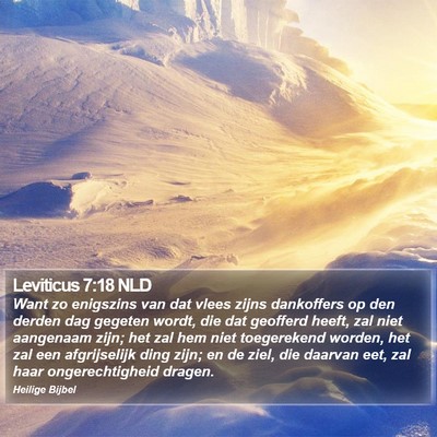 Leviticus 7:18 NLD Bible Verse Image