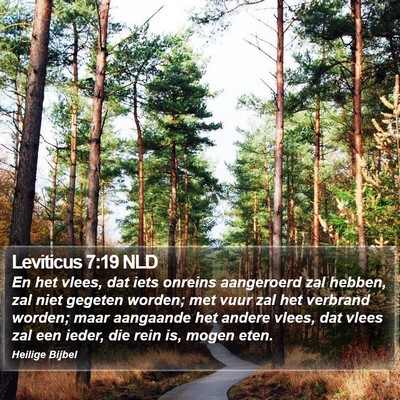 Leviticus 7:19 NLD Bible Verse Image