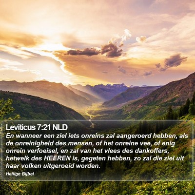 Leviticus 7:21 NLD Bible Verse Image
