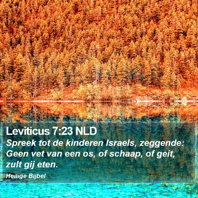 Leviticus 7:23 NLD Bible Verse Image