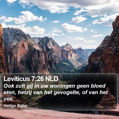 Leviticus 7:26 NLD Bible Verse Image