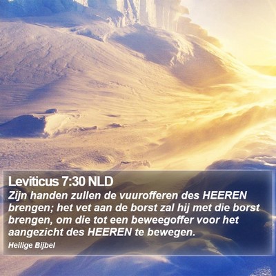 Leviticus 7:30 NLD Bible Verse Image