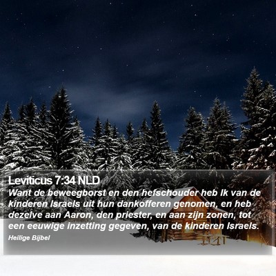 Leviticus 7:34 NLD Bible Verse Image