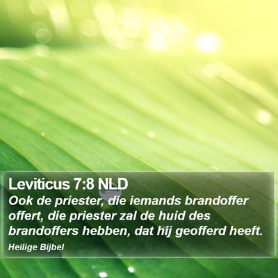 Leviticus 7:8 NLD Bible Verse Image
