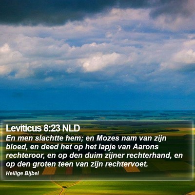 Leviticus 8:23 NLD Bible Verse Image
