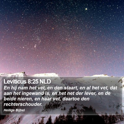 Leviticus 8:25 NLD Bible Verse Image